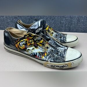 Ed Hardy Slip On Metallica Tiger Sneakers Mens Size 12